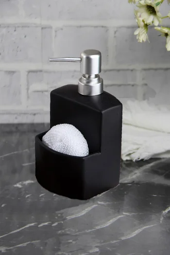 Siyah Sabunluk,banyo,mutfak,siyah süngerli sabunluk,süngerli sabunluk