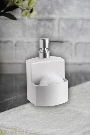 Lüks Beyaz Sıvı Sabunluk, Deterjanlık, Banyo Ve Mutfak Sabunluğu